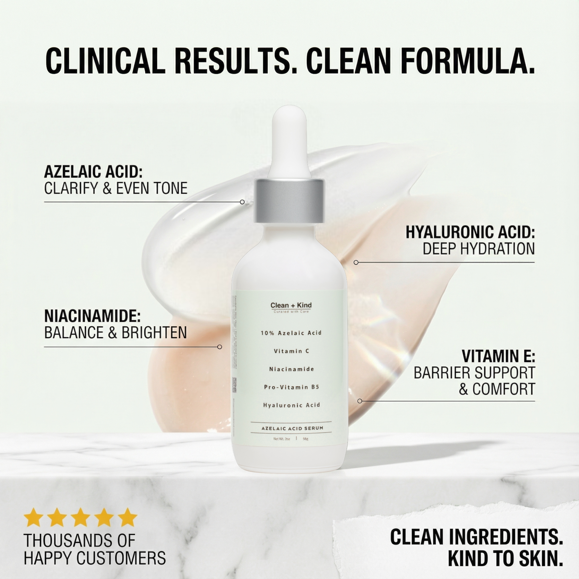 Azelaic Acid Serum 10% — Silicone-Free, Fragrance-Free, 2 oz