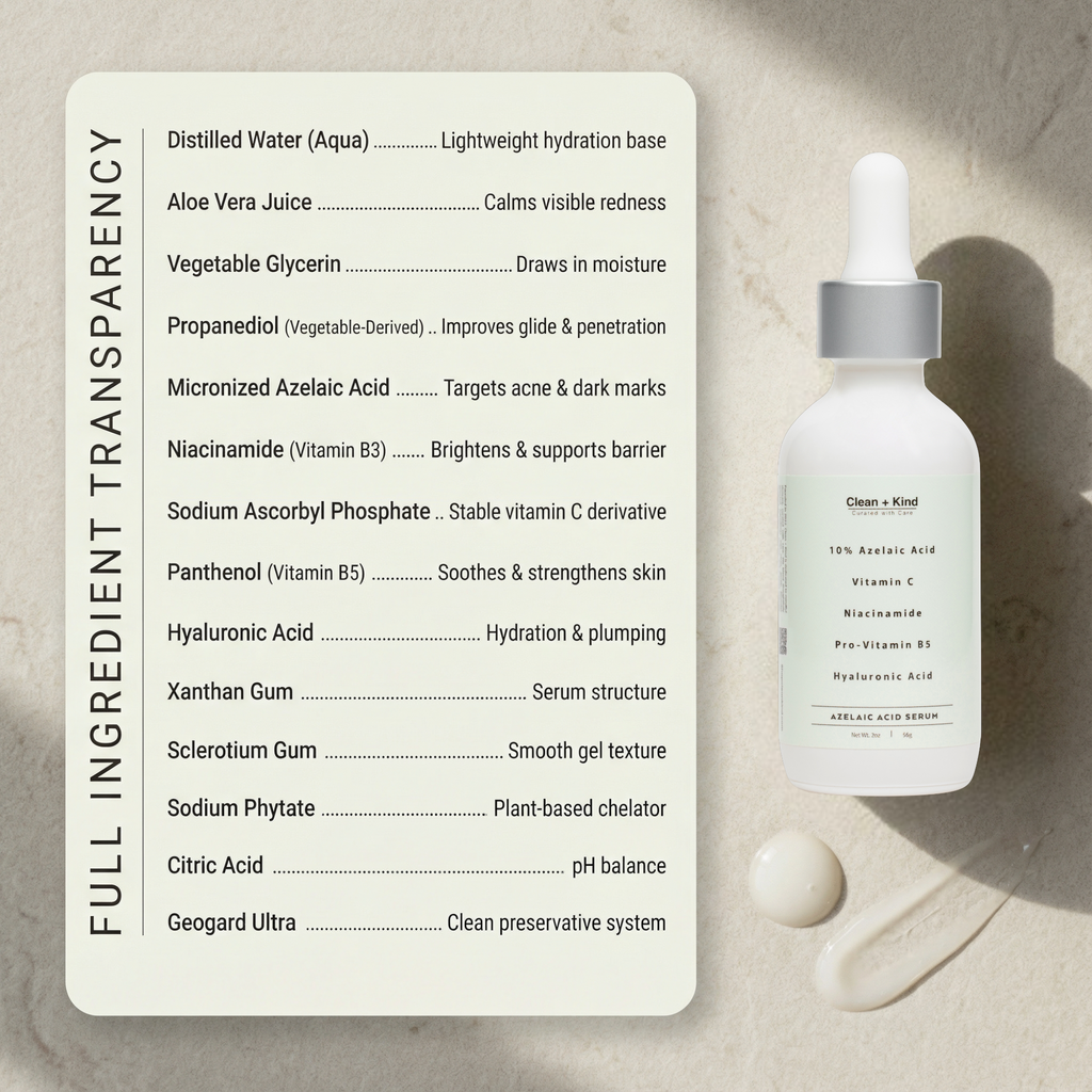 Azelaic Acid Serum 10% — Silicone-Free, Fragrance-Free, 2 oz