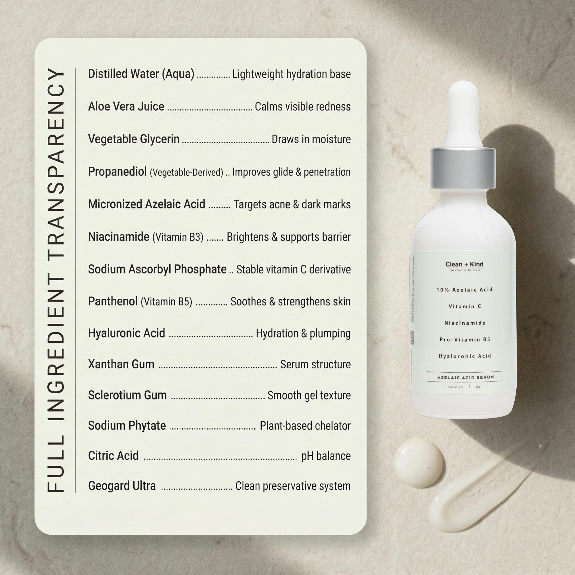 Azelaic Acid Serum 10% — Silicone-Free, Fragrance-Free, 2 oz